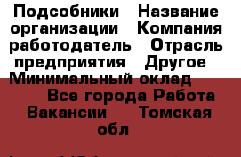 Подсобники › Название организации ­ Компания-работодатель › Отрасль предприятия ­ Другое › Минимальный оклад ­ 15 000 - Все города Работа » Вакансии   . Томская обл.